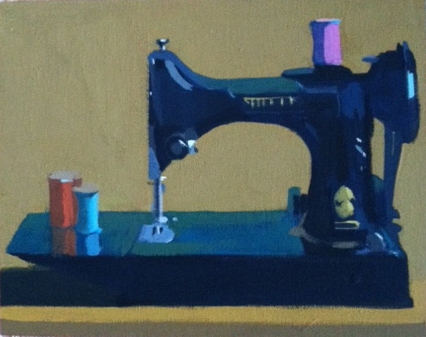 Featherweight II Still Life Gouache on panel