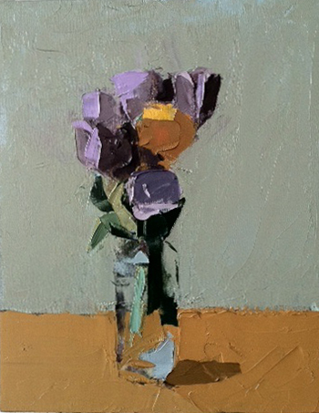 Spring Flowers Still Life Oil on panel on board