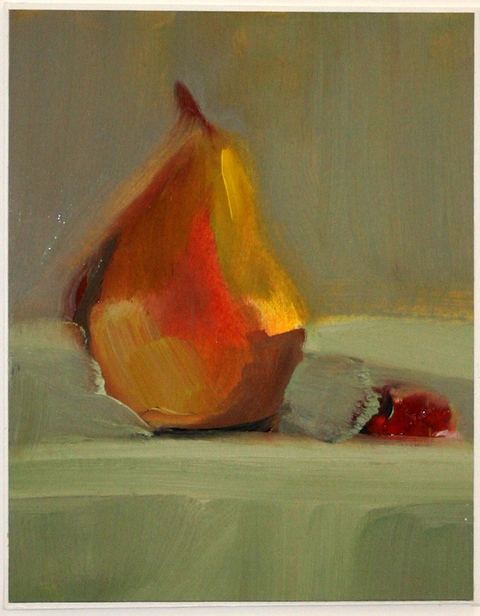 Pear Still Life Oil on paper