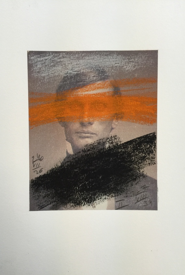 Kenneth Jaworski The Prophet Series Charcoal, Siberian chalk, pastel and printed photograph on paper
