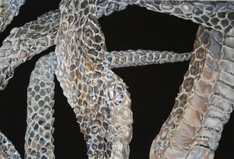 Kevin Klein Snakes Acrylic on Paper