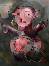 Kimberly DiNatale 2020 Two Paintings Acrylic on canvas