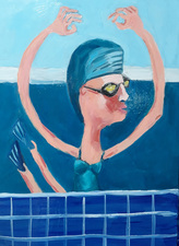 Kimberly DiNatale Swimmers  oil