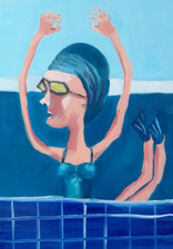 Kimberly DiNatale Swimmers  oil