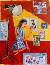 Kimberly DiNatale Fantasies and Memories acrylic on canvas