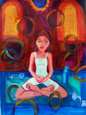 Kimberly DiNatale 2025 My Life  acrylic on paper