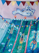 Kimberly DiNatale 2024-25 School Girls acrylic on paper