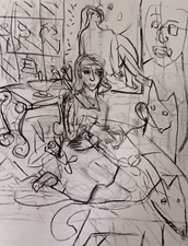 Kimberly DiNatale 2025-2026 Paintings charcoal on paper