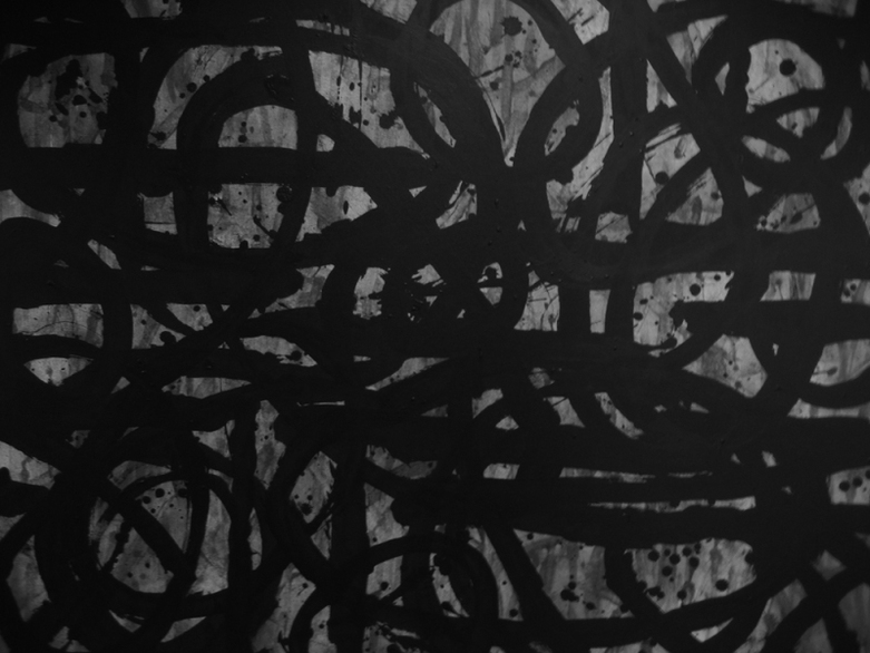 Kiyoshi Otsuka Paintings black and  white acrylic on canvas