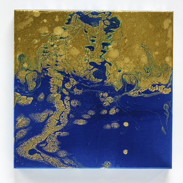 Kristin Schattenfield-Rein The Liminal State Gold Leaf, Acrylic Ink, Resin & Enamel on Birch Panel 