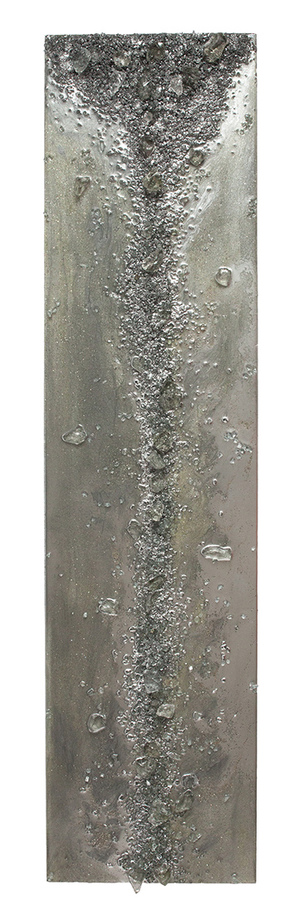 Kristin Schattenfield-Rein The Liminal State Glass, Silver Dust, Resin & Enamel on Birch Panel