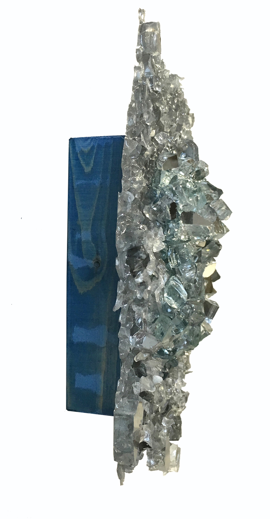 Kristin Schattenfield-Rein The Liminal Gates Glass, Mirrored Glass, German Glitter Glass, Resin, Silver Dust & Acrylic Ink on Birch Panel