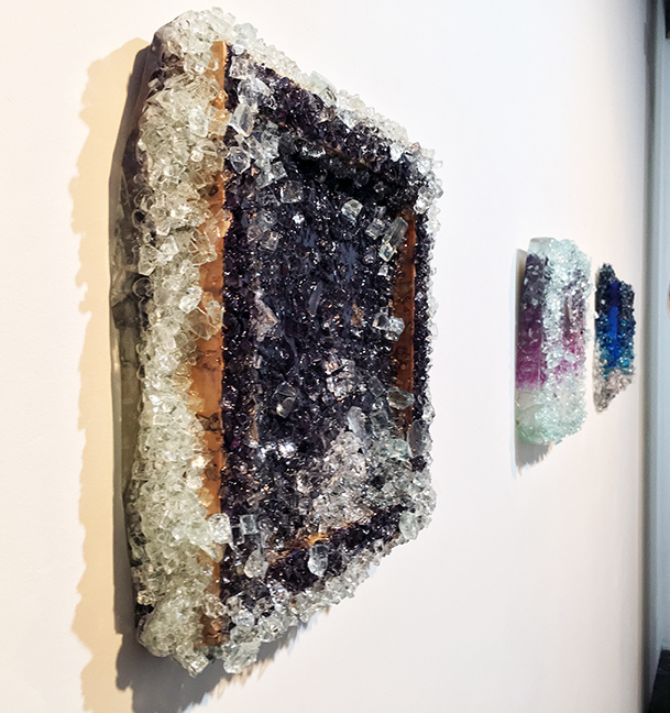 Kristin Schattenfield-Rein The Liminal Gates Glass, Resin, Interference Powder & Acrylic Ink on Birch Panel