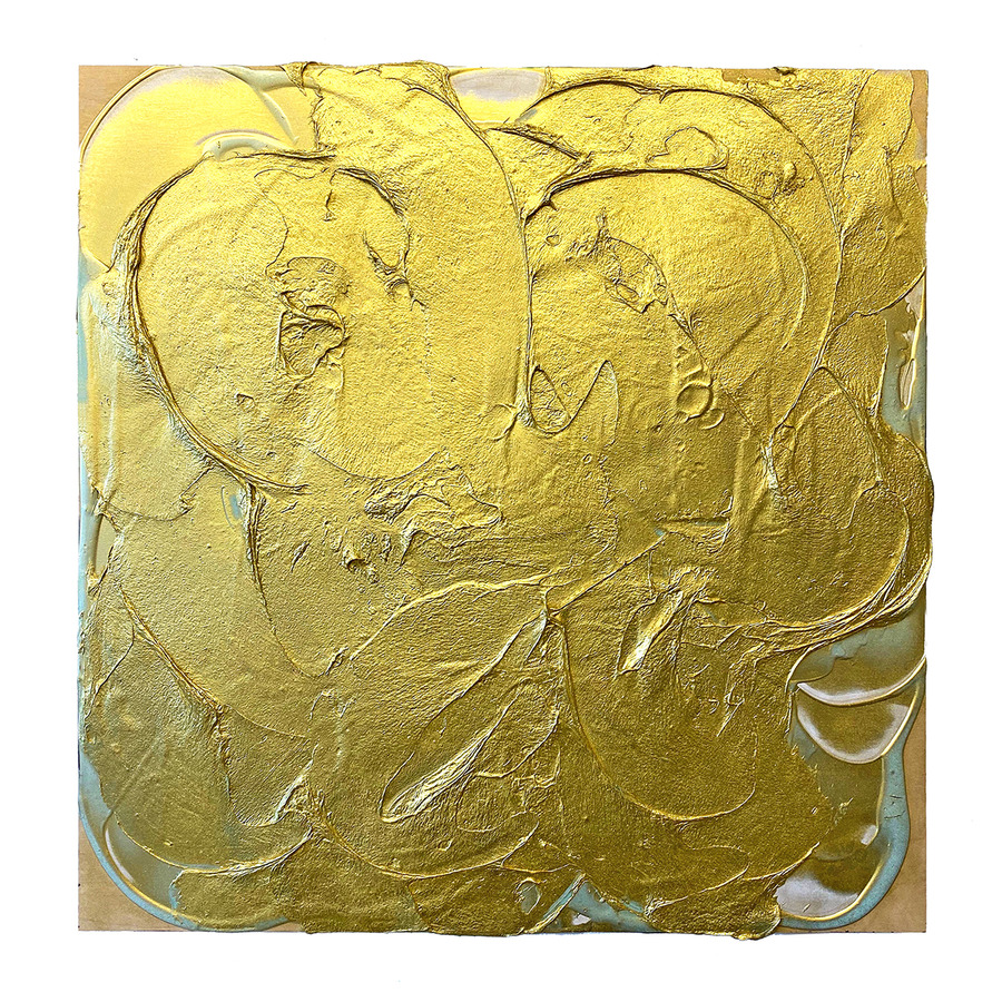 Kristin Schattenfield-Rein Recent Work Gold Dust & Gesso on Birch