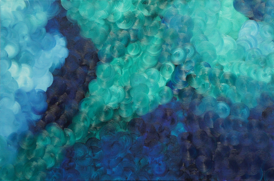 Kristin Schattenfield-Rein Kilauea OIl, Oil Bar on Canvas