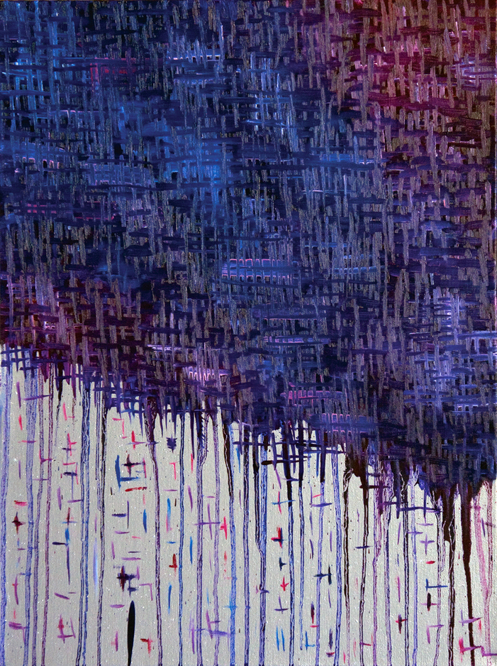 Kristin Schattenfield-Rein Kilauea Oil, Enamel on Canvas