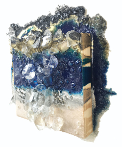 Kristin Schattenfield-Rein The Liminal Gates Glass, Resin, Silver Dust, Interference, Gold Dust & Acrylic Ink on Birch Panel