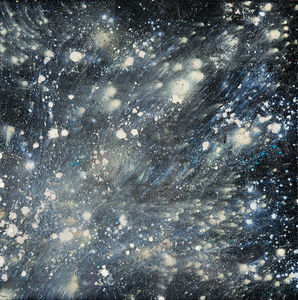 Kristin Schattenfield-Rein We Are All Made Of Stars Oil, Interference, Enamel, Resin on Canvas