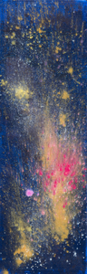 Kristin Schattenfield-Rein We Are All Made Of Stars OIl, Interference, Gold Dust, Enamel, Resin on Enamel