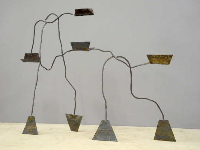Dominique LABAUVIE Sculpture 2011: Fukushima Series Forged Steel