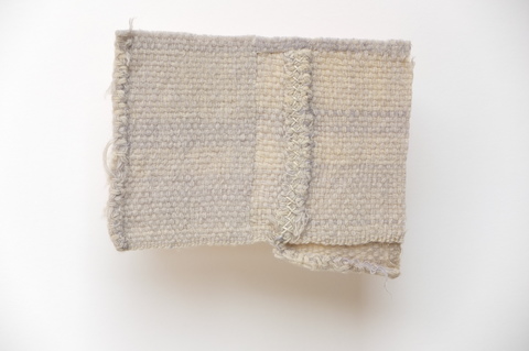 Leigh Ann Hallberg MBSW wool blanket, thread, wood, matboard