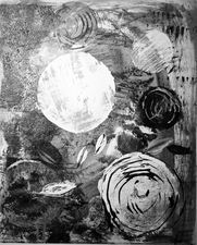 Larry Dell Works on Paper Acrylic paint, graphite monoprint