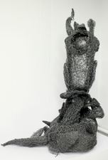 Larry Dell Metal/Fabric Sculpture Chicken wire, steel wire, toile