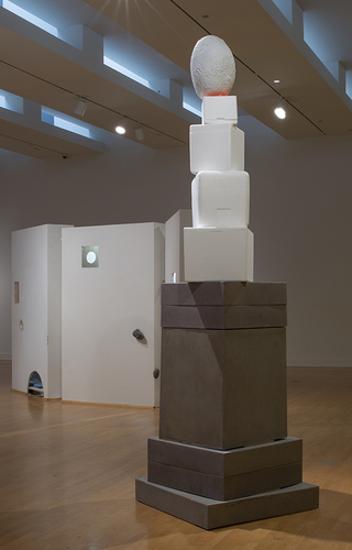                                                                                       LAS HERMANAS IGLESIAS INSTALLATIONS fiberglass pedestals, styrofoam coolers, paper pulp, latex paint