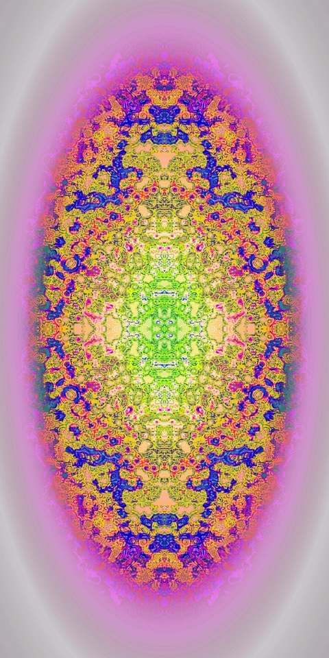 Laura Gurton  Bits and Pieces - Mixed Media - Ovals  archival digital print on canvas with Austrian crystals