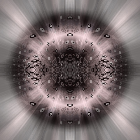 Laura Gurton Bits and Pieces    mixed media   circles  archival digital print on canvas with hand applied Austrian crystals