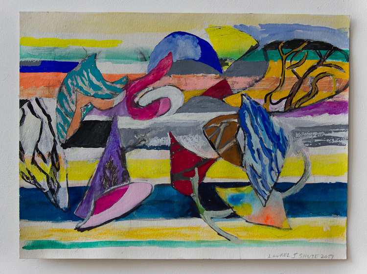 LAUREL SHUTE  Tropospheric Painting  gouache, drawing media, on paper