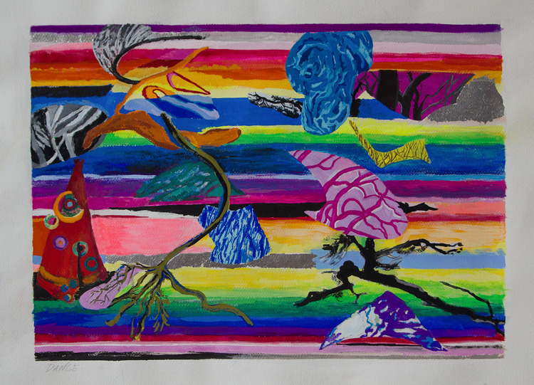 LAUREL SHUTE  Tropospheric Painting  paper, gouache