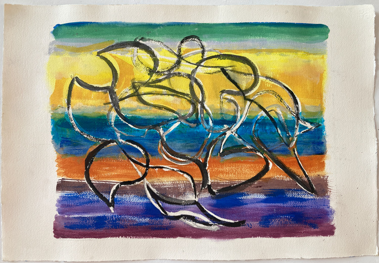 LAUREL SHUTE  Tropospheric Painting  Watercolor, ink, paper 