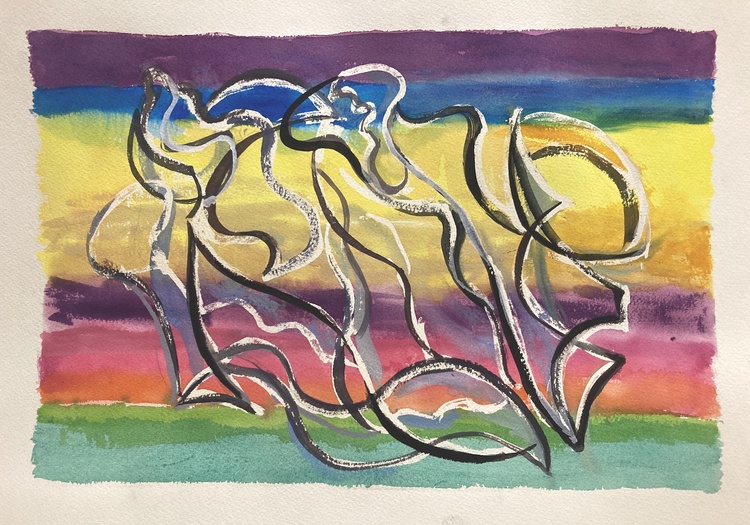 LAUREL SHUTE  Tropospheric Painting  watercolor on paper