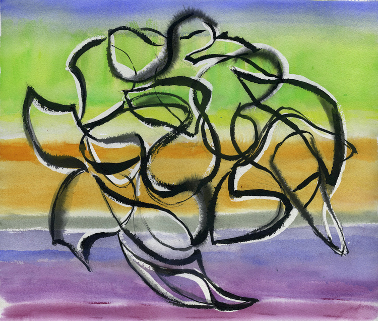 LAUREL SHUTE  Tropospheric Painting  watercolor, ink, paper