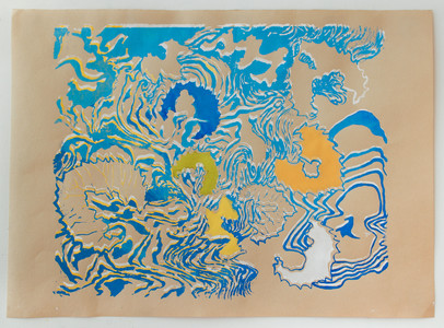 LAUREL SHUTE  Printmaking  screen print on Shin Inbe paper