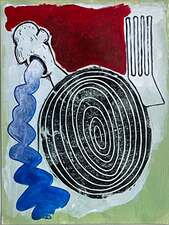laurence hegarty PAINTING ACRYLIC AND BLOCK PRINT ON PANEL