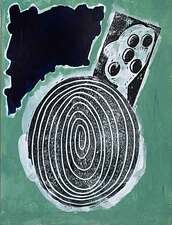 laurence hegarty PAINTING ACRYLIC AND BLOCK PRINT ON PANEL