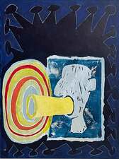 laurence hegarty PAINTING ACRYLIC AND BLOCK PRINT ON PANEL