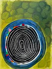 laurence hegarty PAINTING ACRYLIC AND BLOCK PRINT ON PAPER