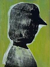 laurence hegarty PAINTING ACRYLIC AND BLOCK PRINT ON PANEL