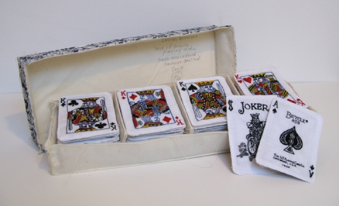 Lauren DiCioccio Playing Cards Face: Hand-embroidery on cotton, Back: machine-quilted cotton