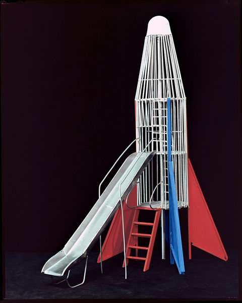 LAUREN ORCHOWSKI ROCKET SCIENCE "16 Rockets" Balsa, metal, paper, and acrylic paint