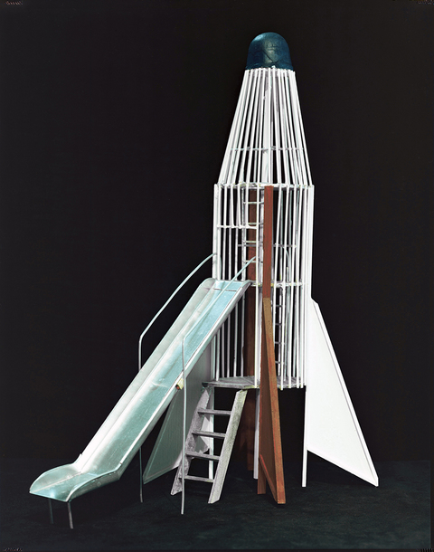 LAUREN ORCHOWSKI ROCKET SCIENCE "16 Rockets" Balsa, metal, paper, and acrylic paint