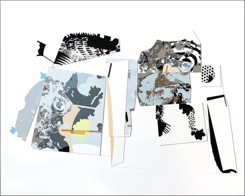 laurie sloan 2017-2018 Collaged inkjet prints on cradled panel