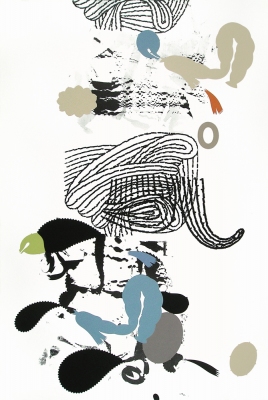 laurie sloan 2000-2004 Screen print with cut paper