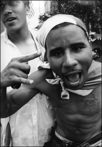 leigh leibel photography puerto rican parade, nyc - street work gelatin silver print