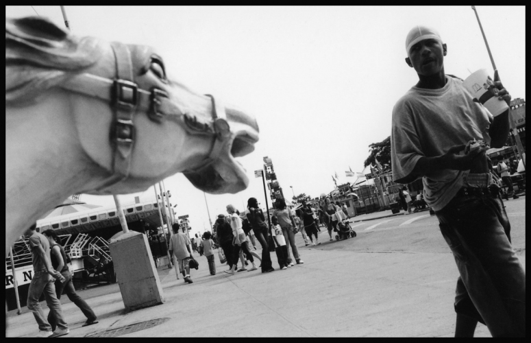 leigh leibel photography coney island, street work gelatin silver print