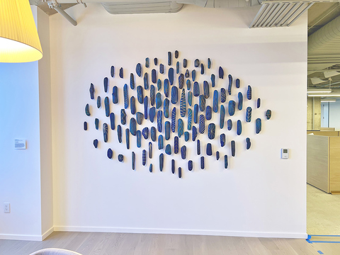 LEO BERSAMINA Large Projects Acrylic on found wood mounted into wall