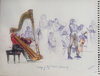  MUSIC ~ ORCHESTRAS and MUSICIANS colored pencil  on paper